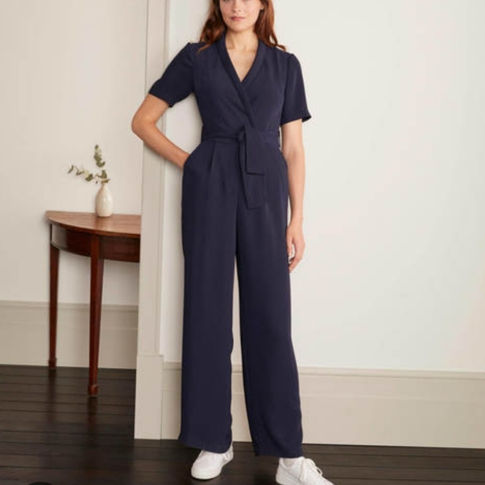 Ottoline Wrap Jumpsuit in Navy